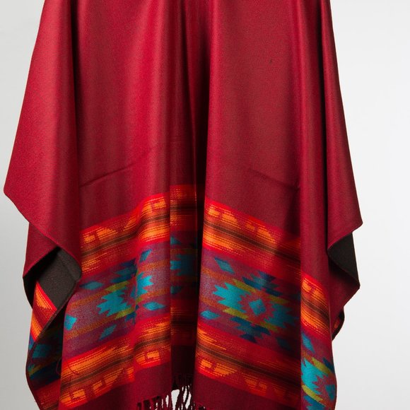 ANDEAN Alpaca PONCHO, Unisex, Artisanal Free Ship - Picture 8 of 12